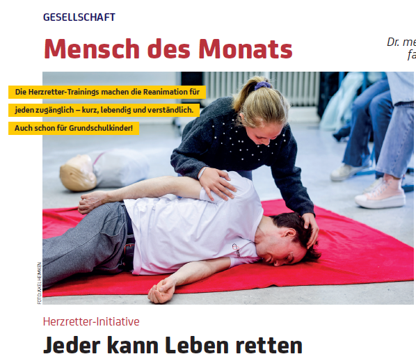 Arti­kel über die Herz­ret­ter in der aktu­el­len Aus­ga­be des Klönschnacks